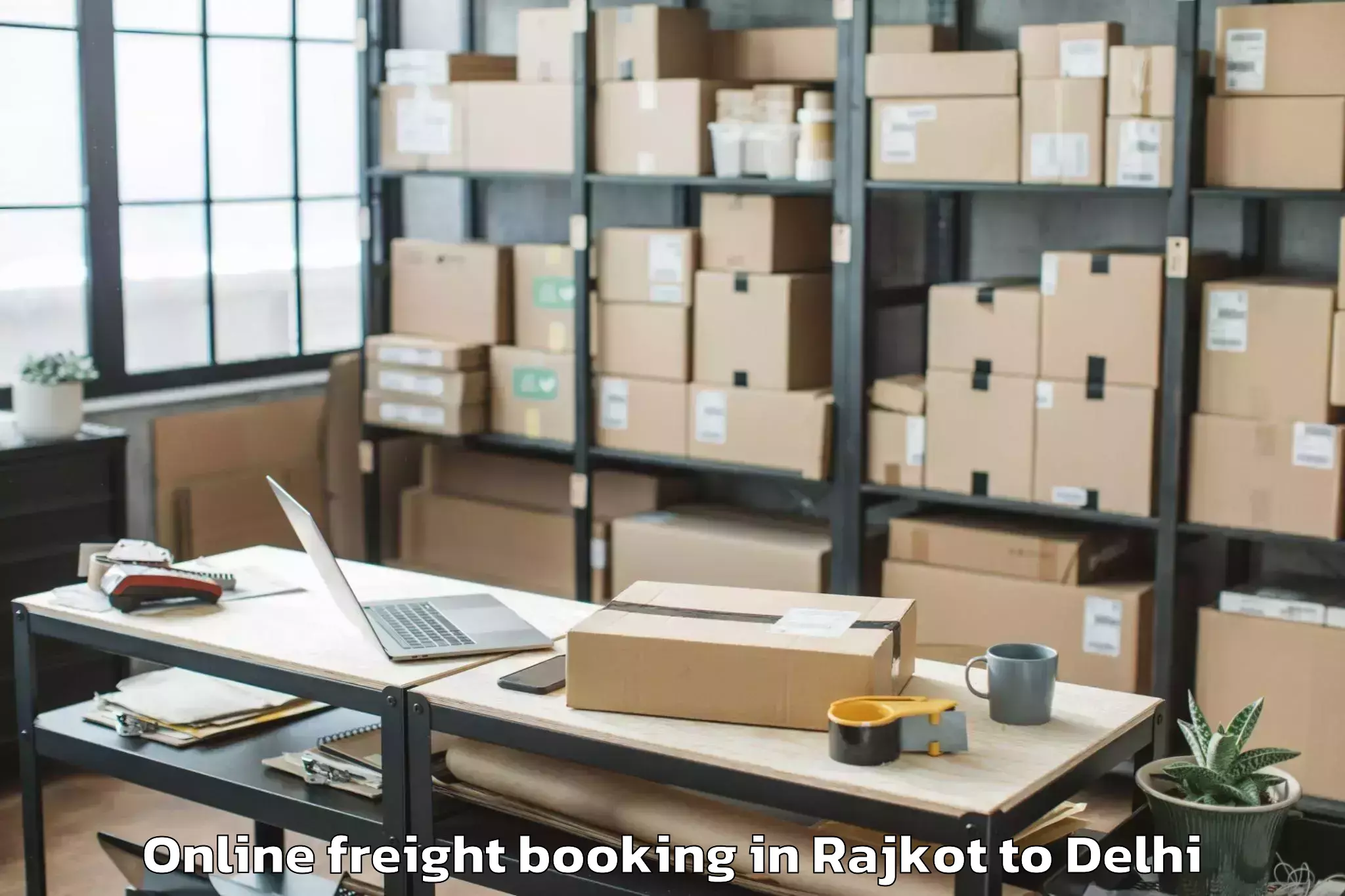 Hassle-Free Rajkot to Rajouri Garden Online Freight Booking